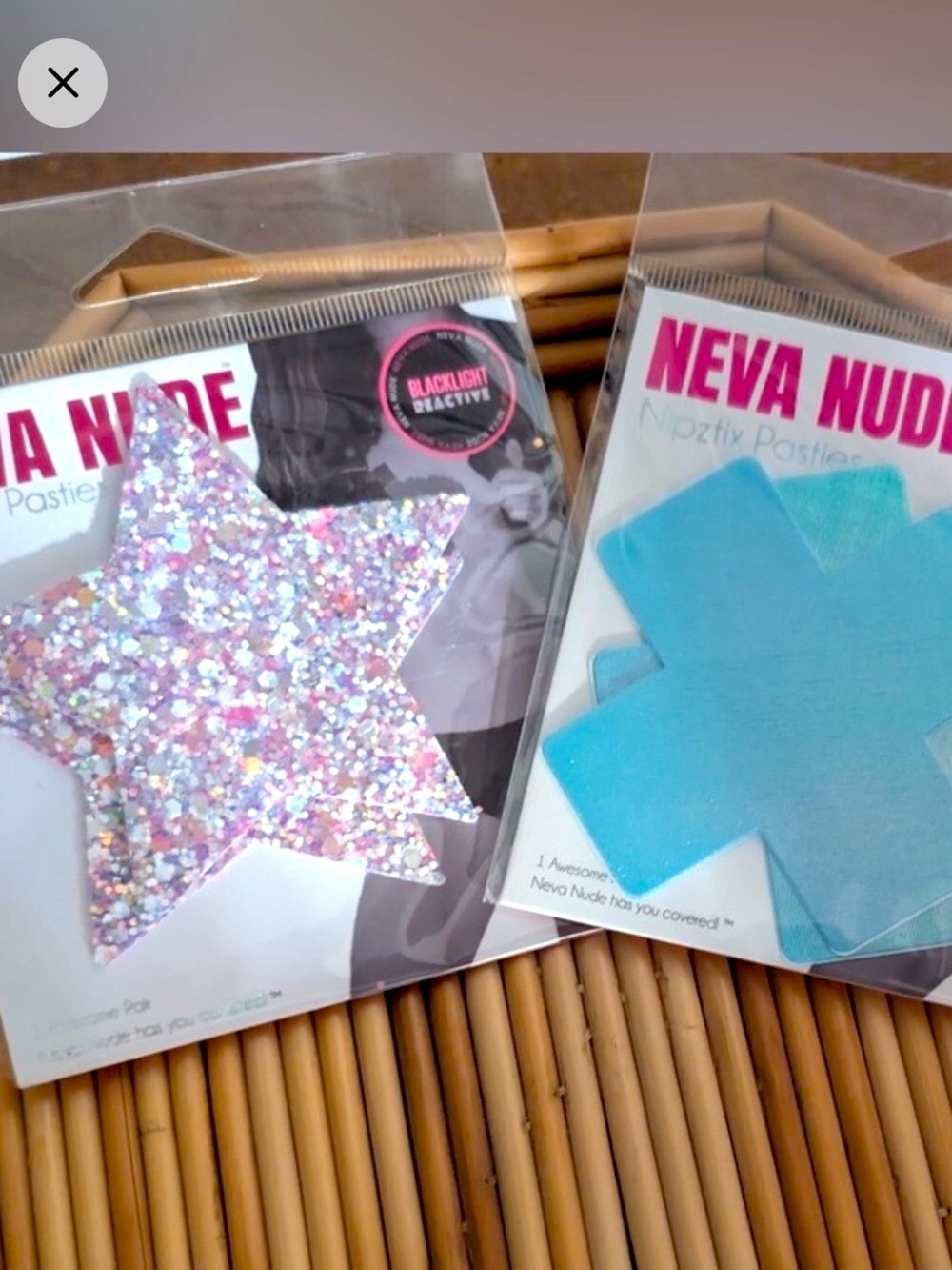 NWT Dolls Kill Neva Nude Pasties Bundle - Rainbow Star & Blue Holographic X ~💦